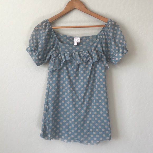Anthropologie Tops - Anthropologie sweet pea polka dot top